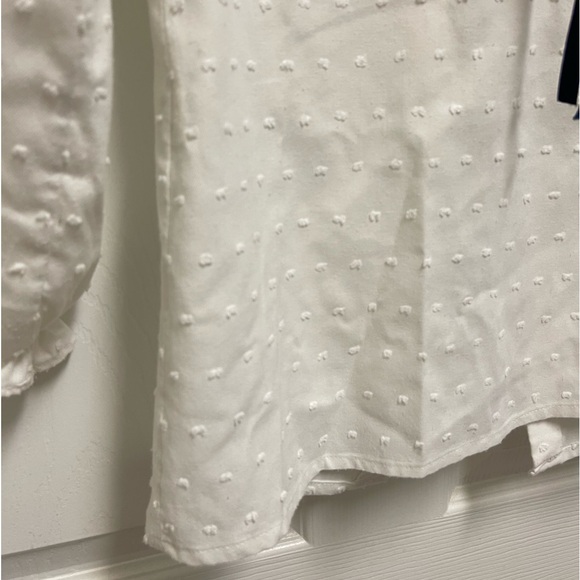 Martina Charlotte White Swiss Dot Bow Blouse - Picture 4 of 13